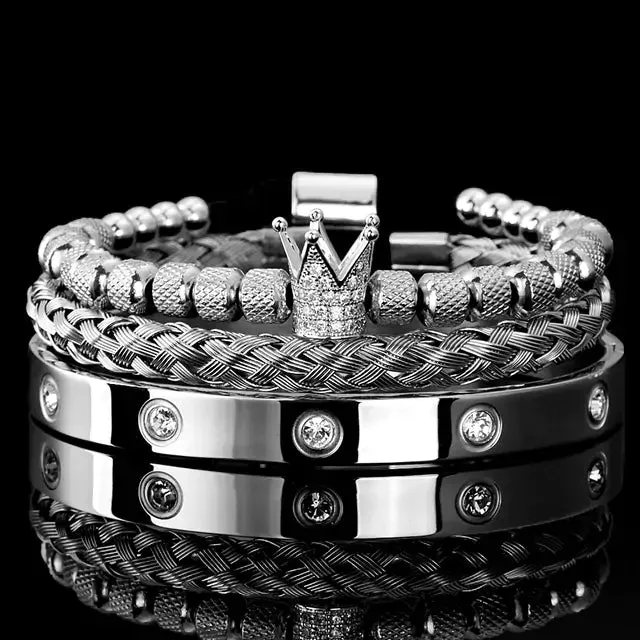 Bracelets Stainless Steel Roman Royal Charm Men Bracelets Stainless Steel