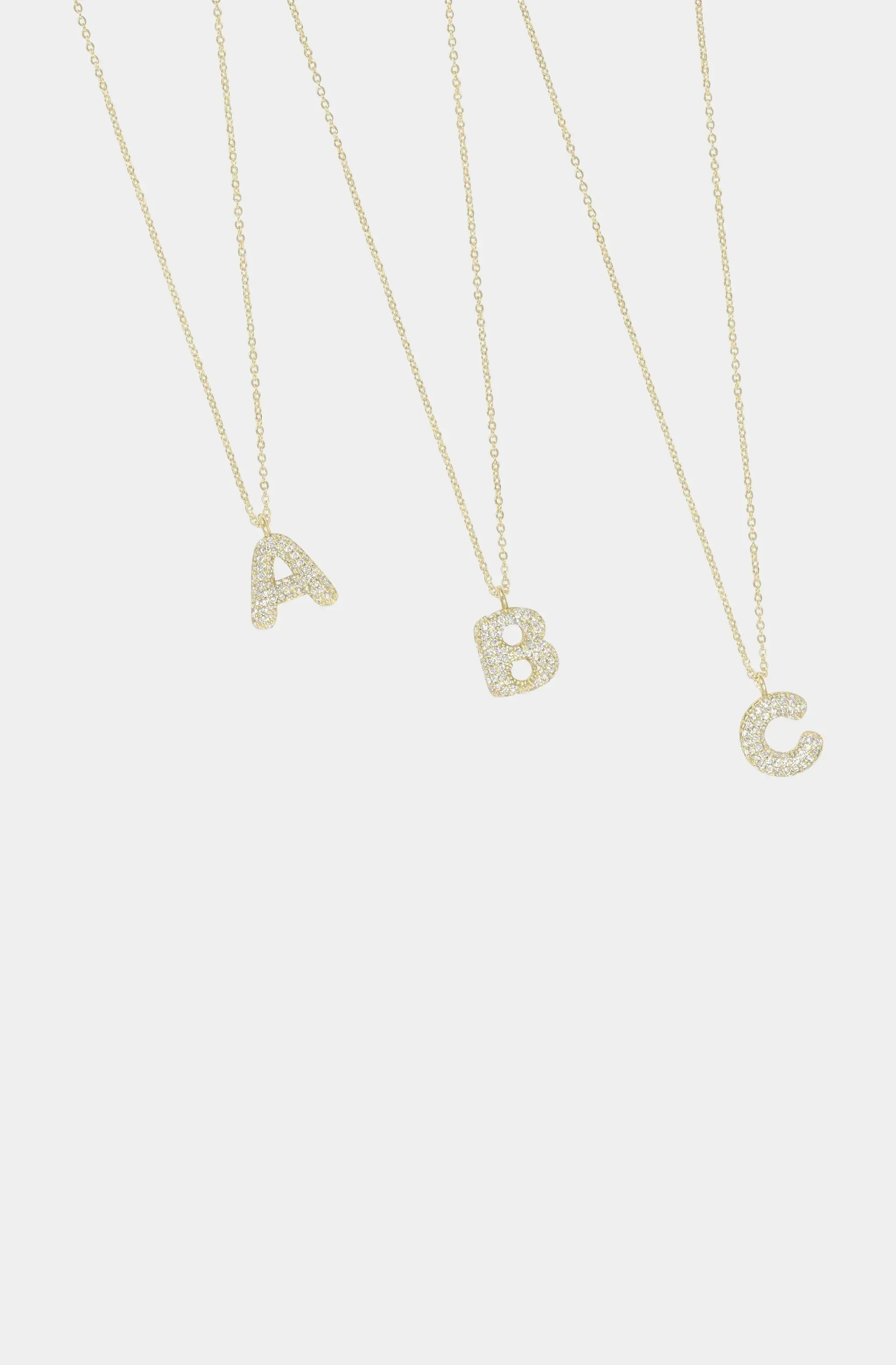 Bubble Letter Necklace "B"