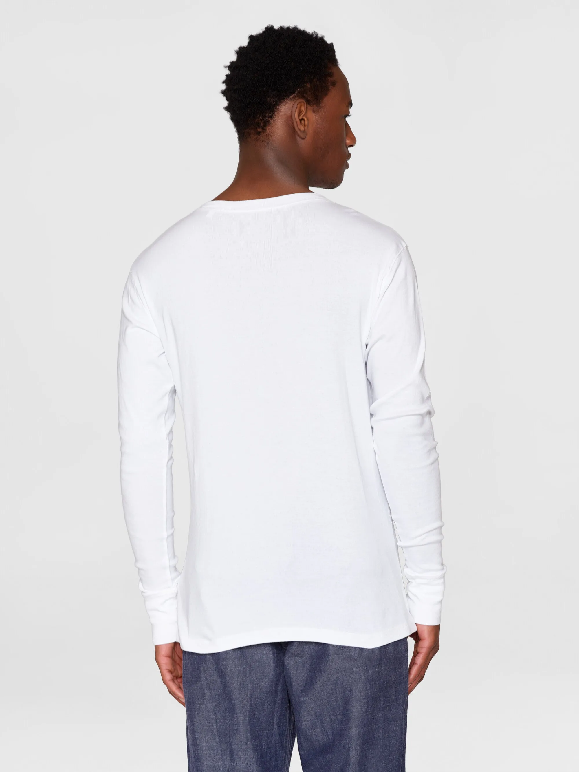 CEDAR LS Henley - Bright White