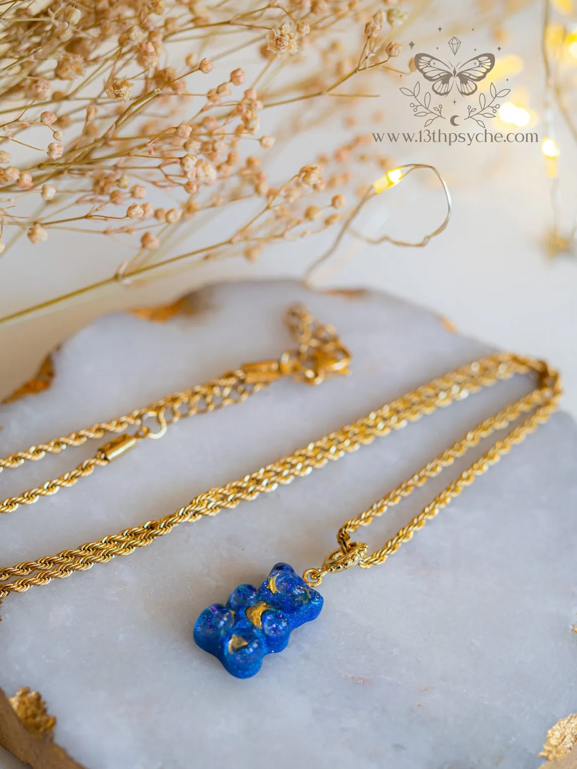 Celestial inspired Gummy bear Necklace