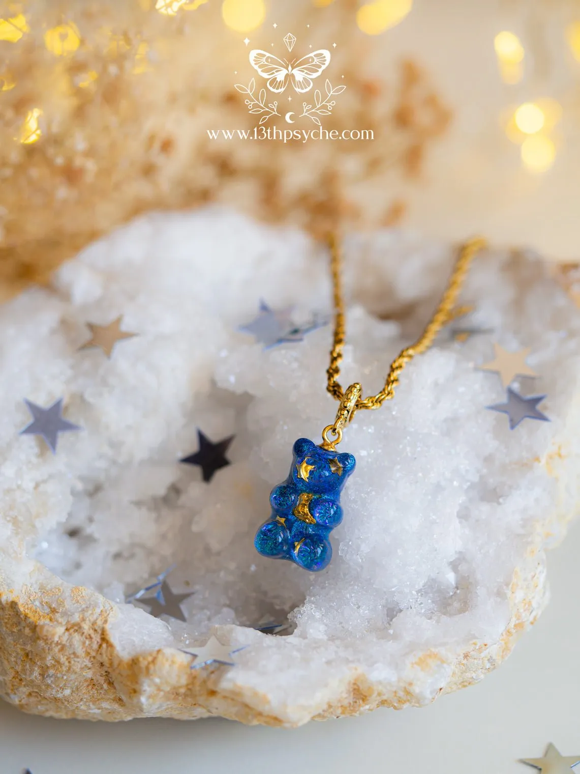 Celestial inspired Gummy bear Necklace