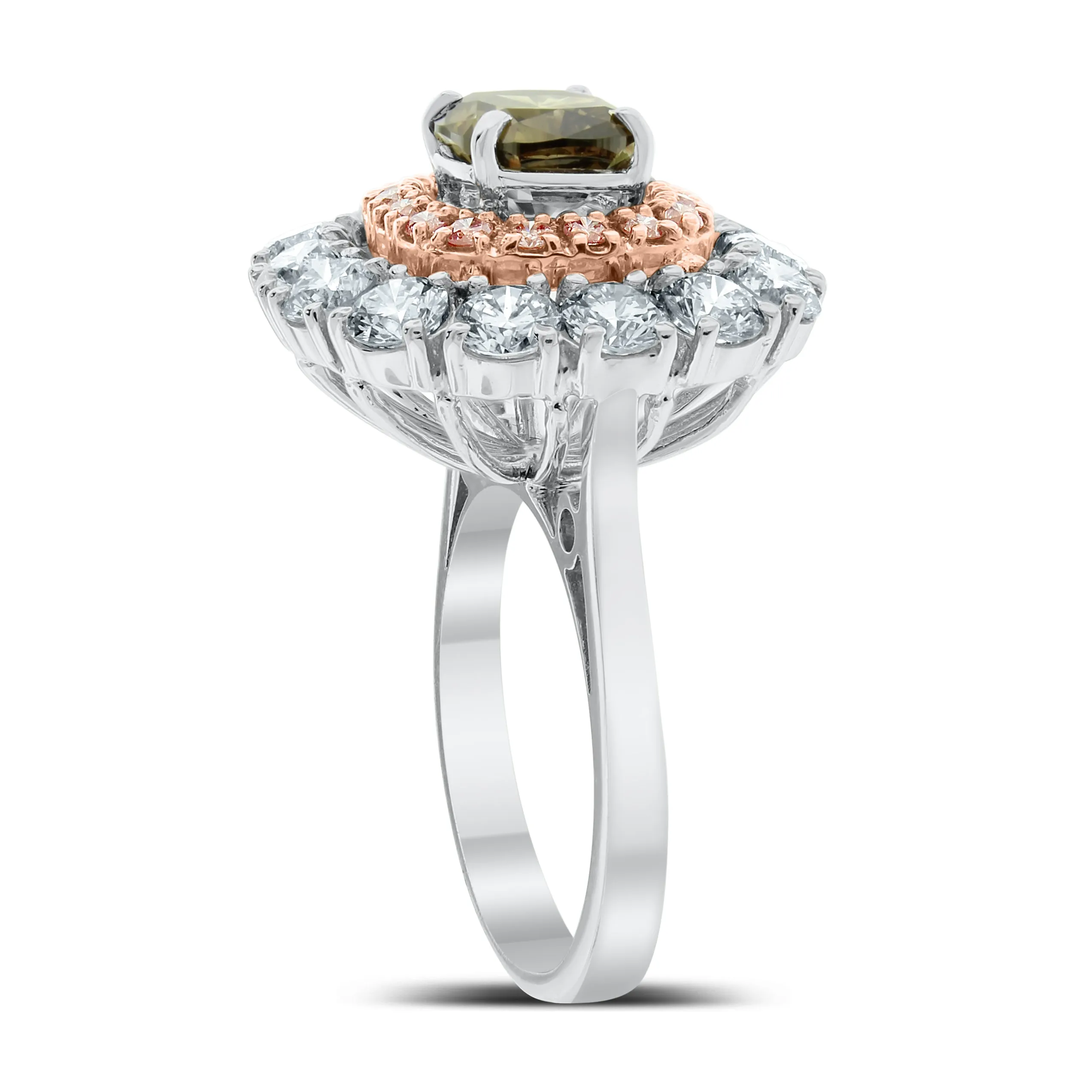 Chocolate Diamond Cocktail Ring (3.89 ct Diamonds) in Gold