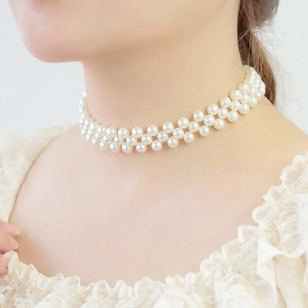 Cluster Pearl Strand Choker