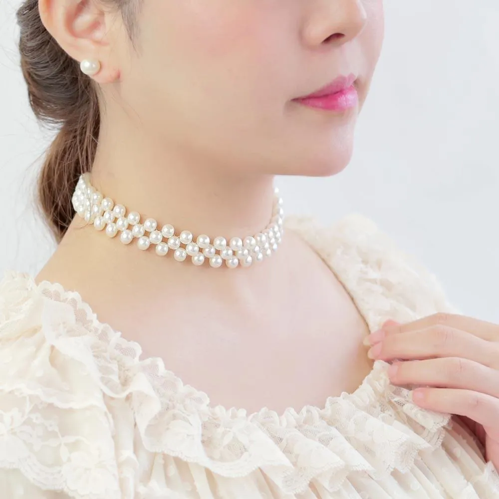 Cluster Pearl Strand Choker