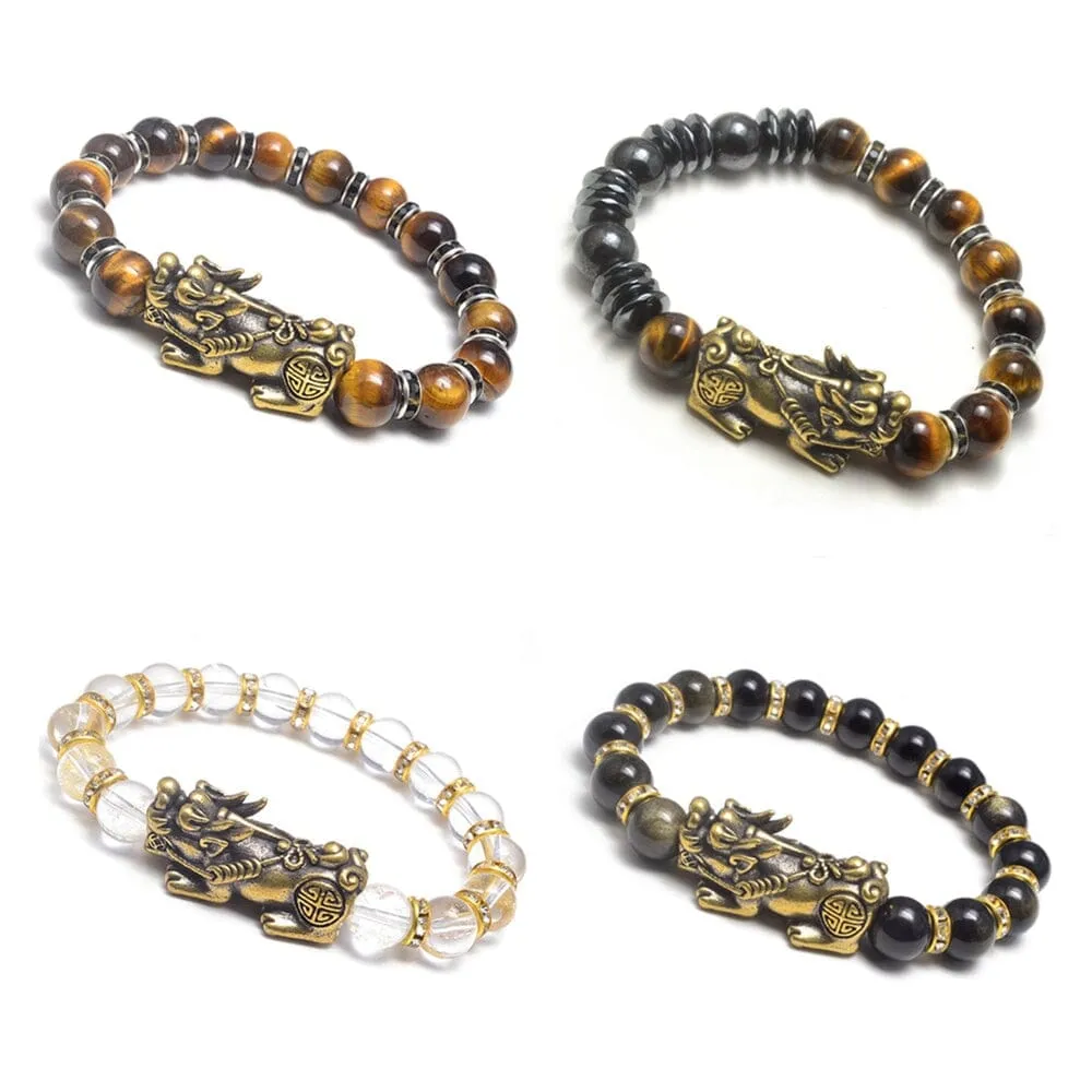 Copper Pixiu Feng Shui Tiger Eye Bracelet