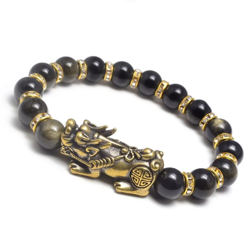 Copper Pixiu Feng Shui Tiger Eye Bracelet