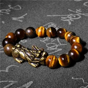 Copper Pixiu Feng Shui Tiger Eye Bracelet