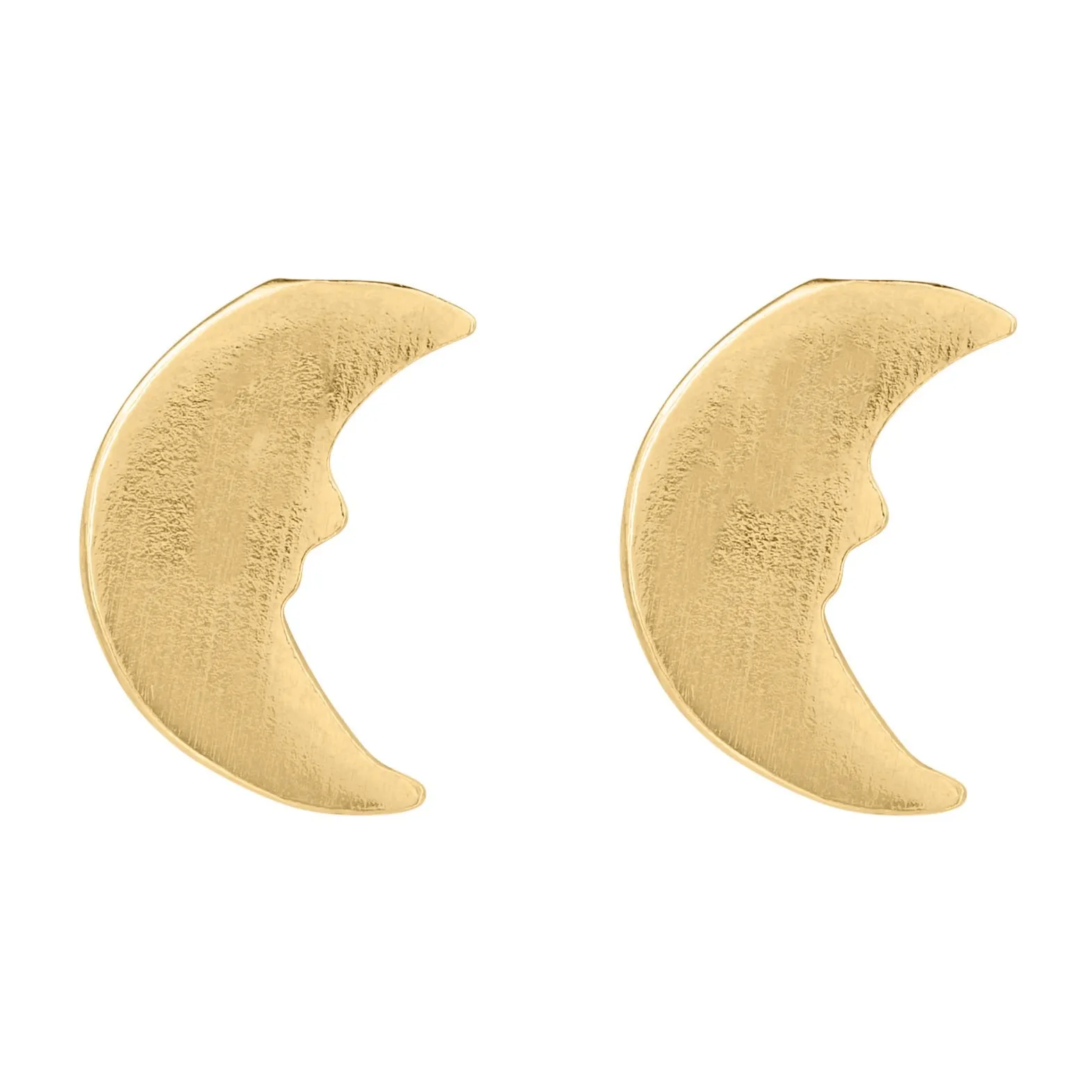 Crescent Moon Stud Earrings