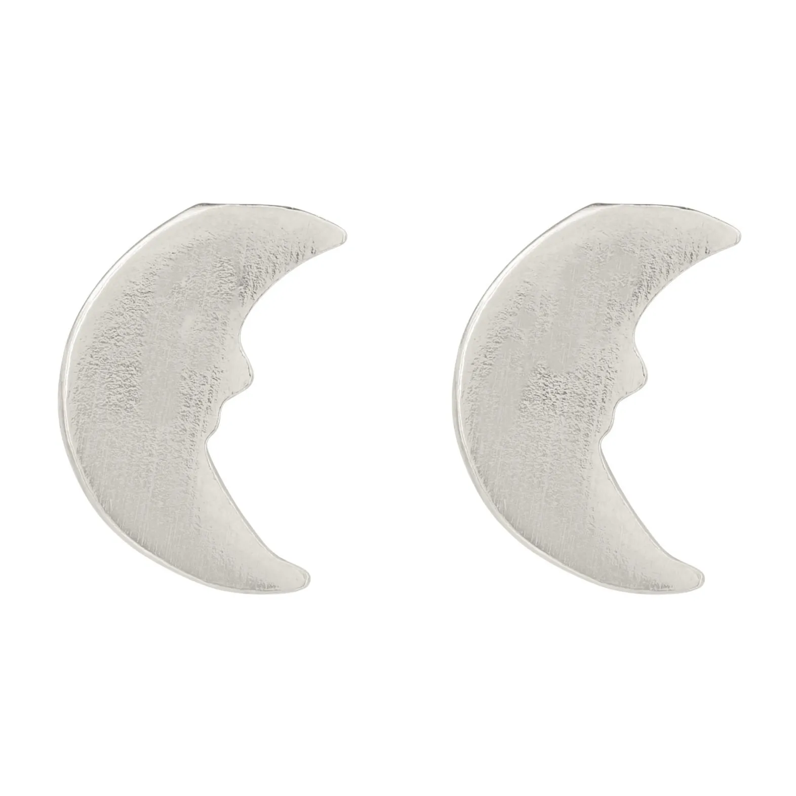 Crescent Moon Stud Earrings