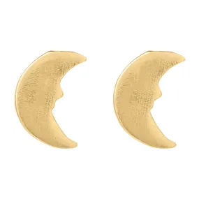 Crescent Moon Stud Earrings