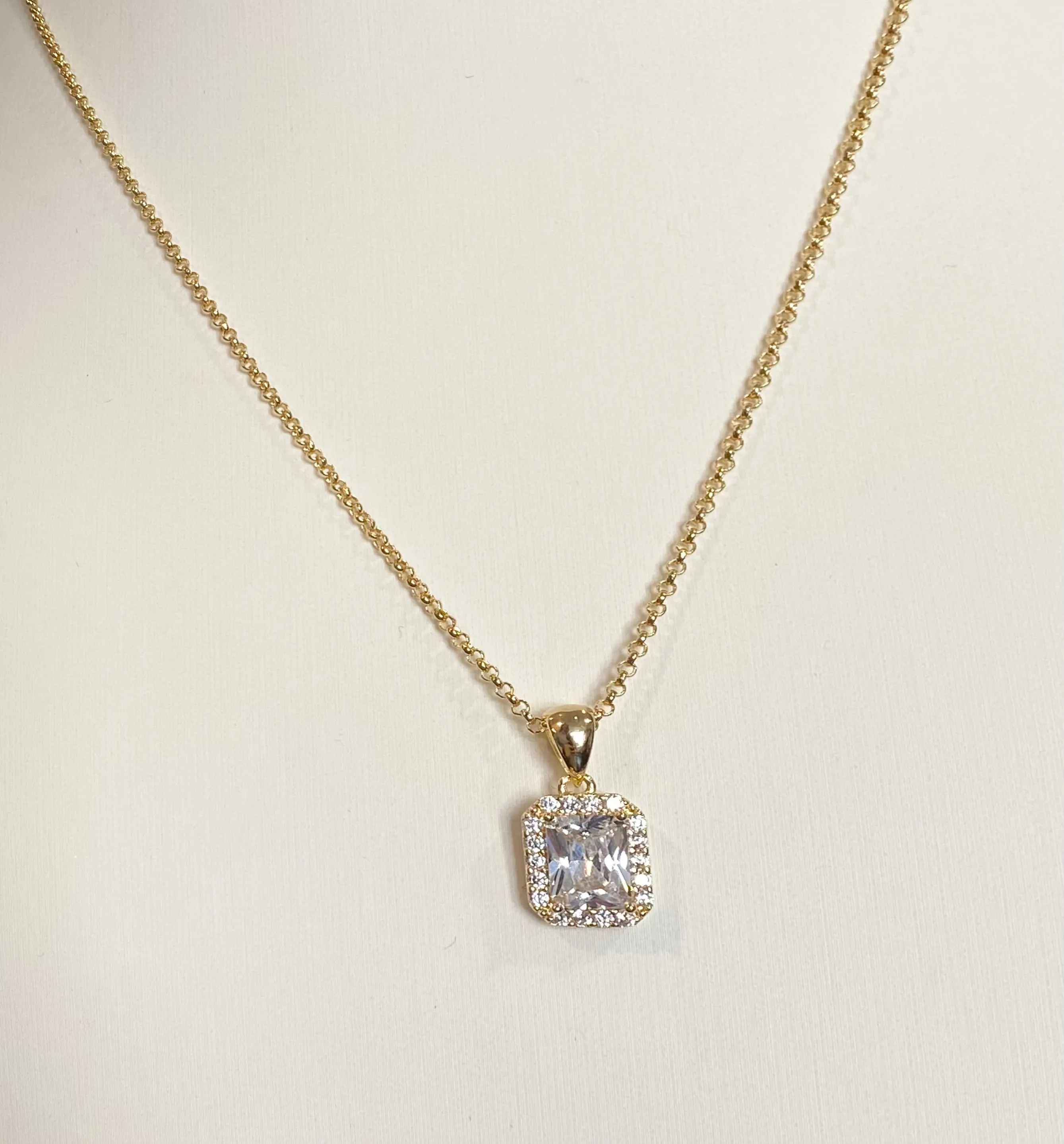 Cushion Cut Necklace