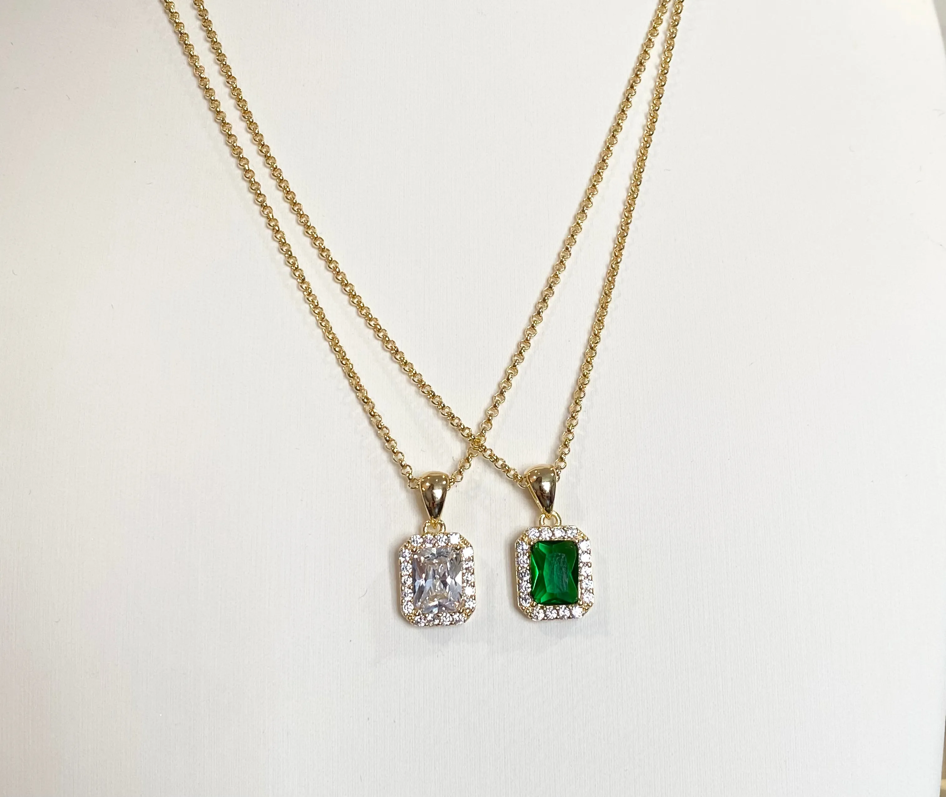 Cushion Cut Necklace