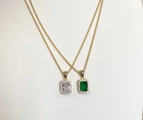 Cushion Cut Necklace