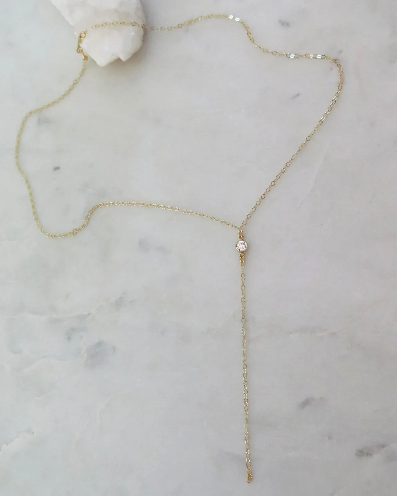 CZ Drop Necklace