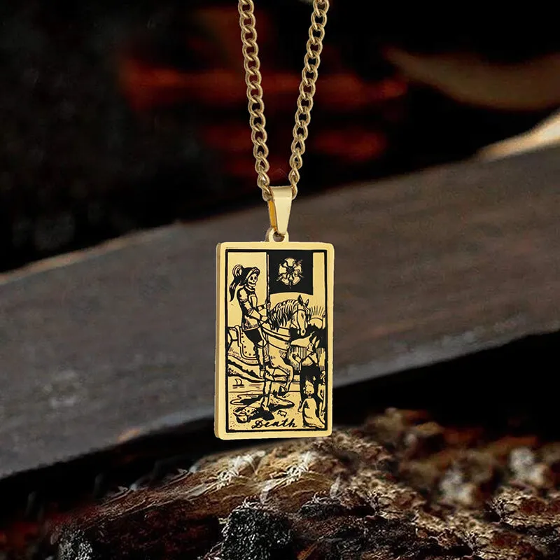 Death Major Arcana Tarot Stainless Steel Necklace