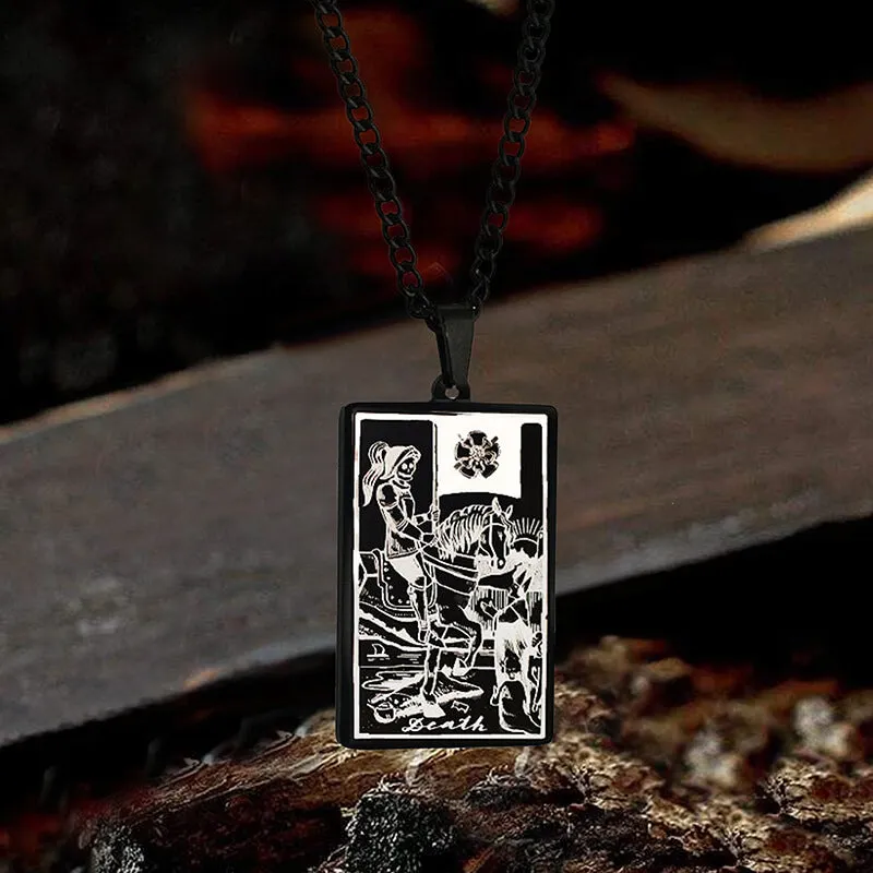 Death Major Arcana Tarot Stainless Steel Necklace