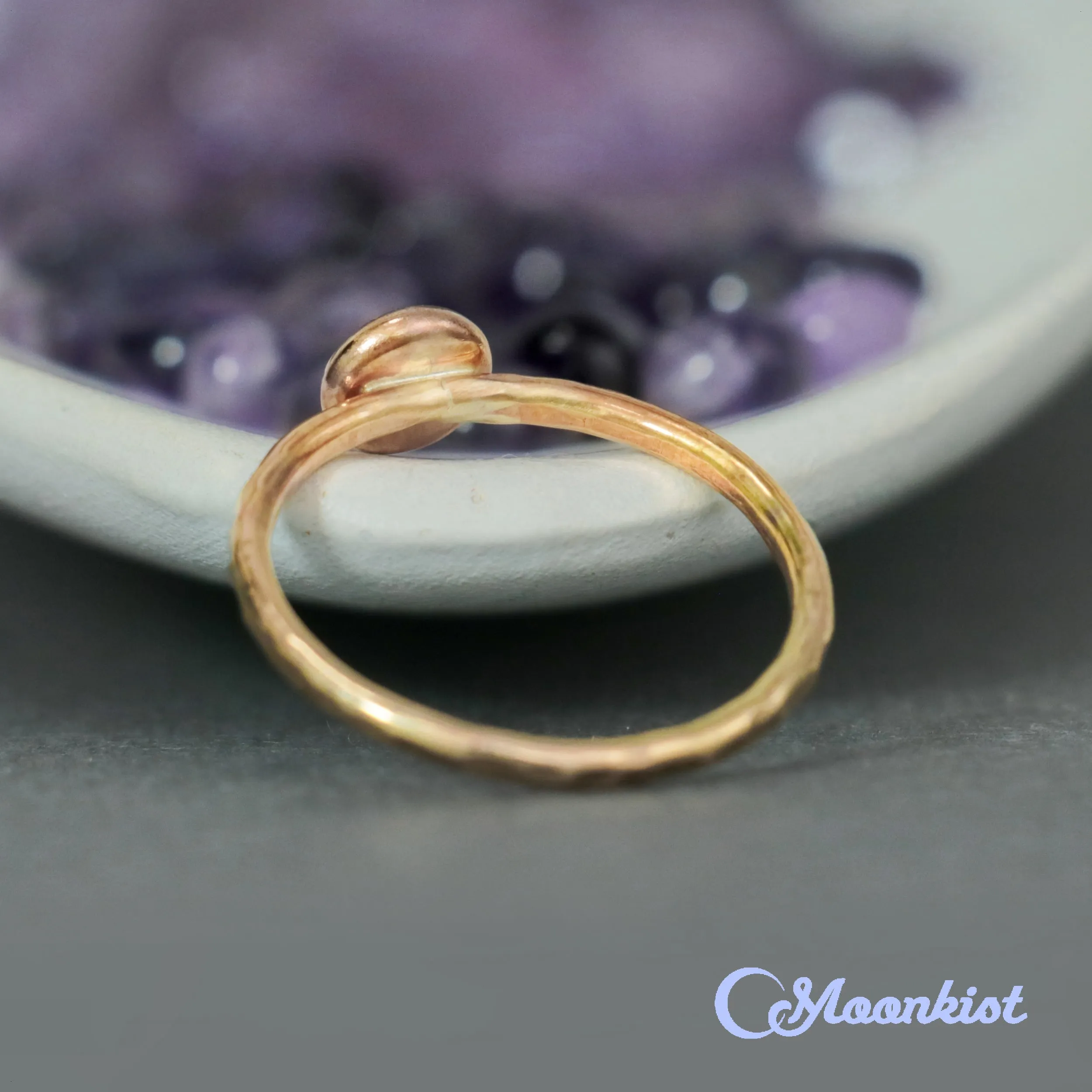 Delicate 14 K Gold Filled Pearl Stacking Promise Ring | Moonkist Designs