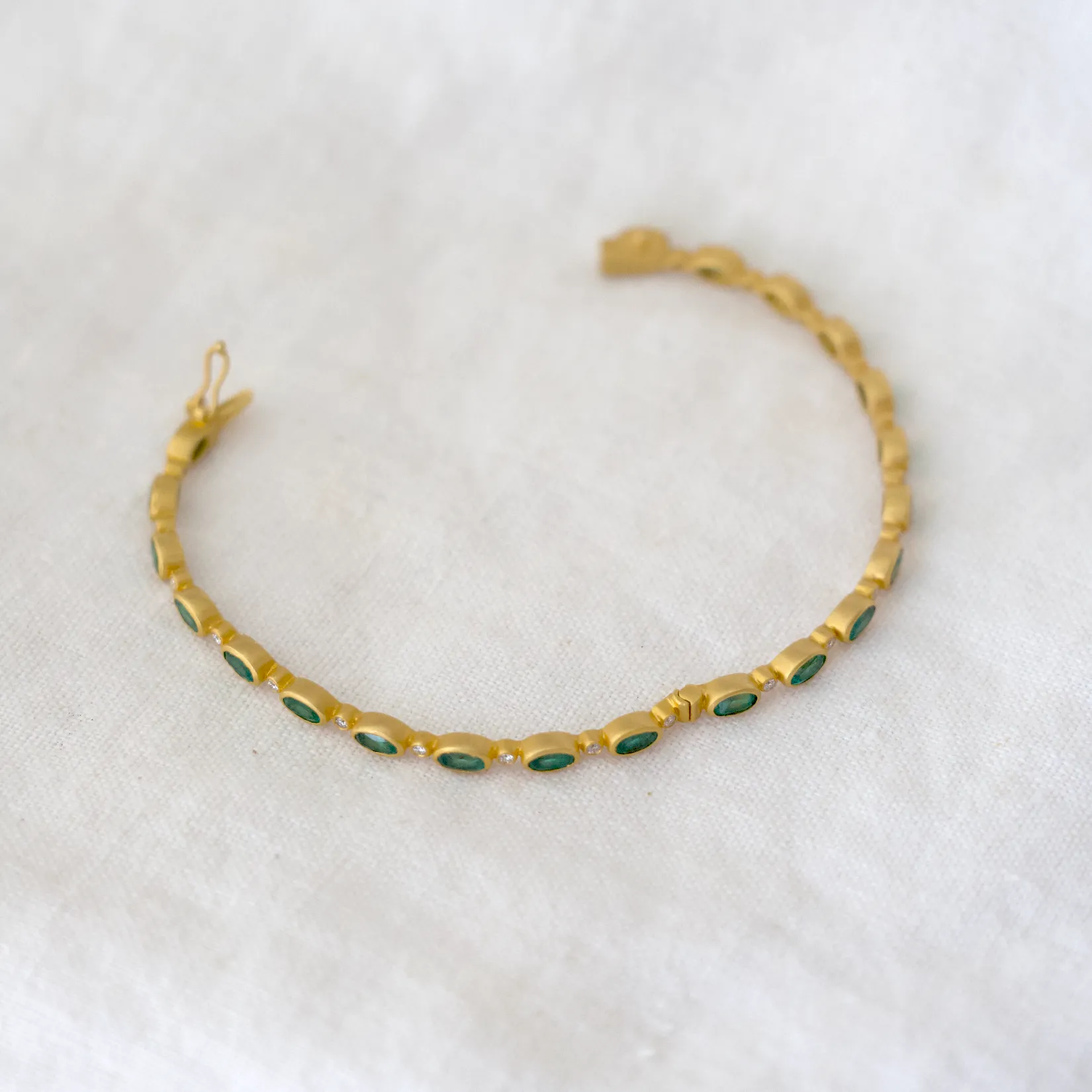 Emerald and Diamond Bangle