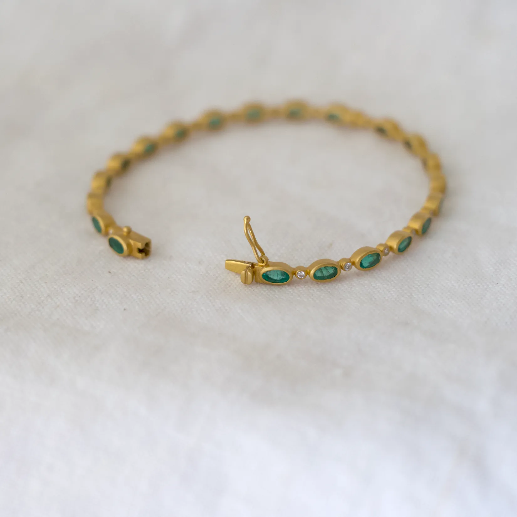 Emerald and Diamond Bangle