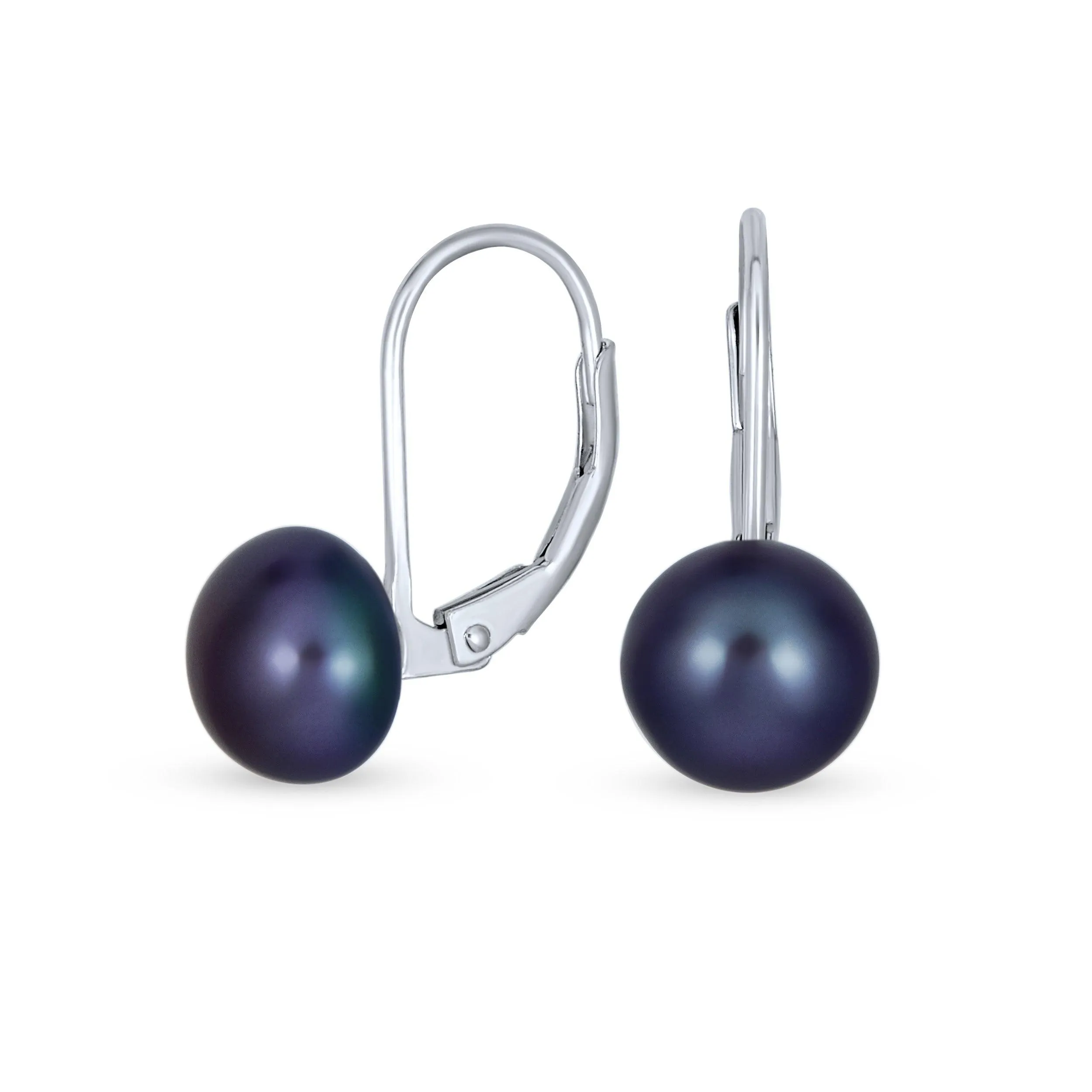 Freshwater Cultured Pearl Ball Drop Earrings Sterling Silver