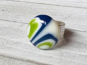 Fused Glass ring~ Be Bold