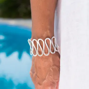 Go With The Flow Silver Bangle