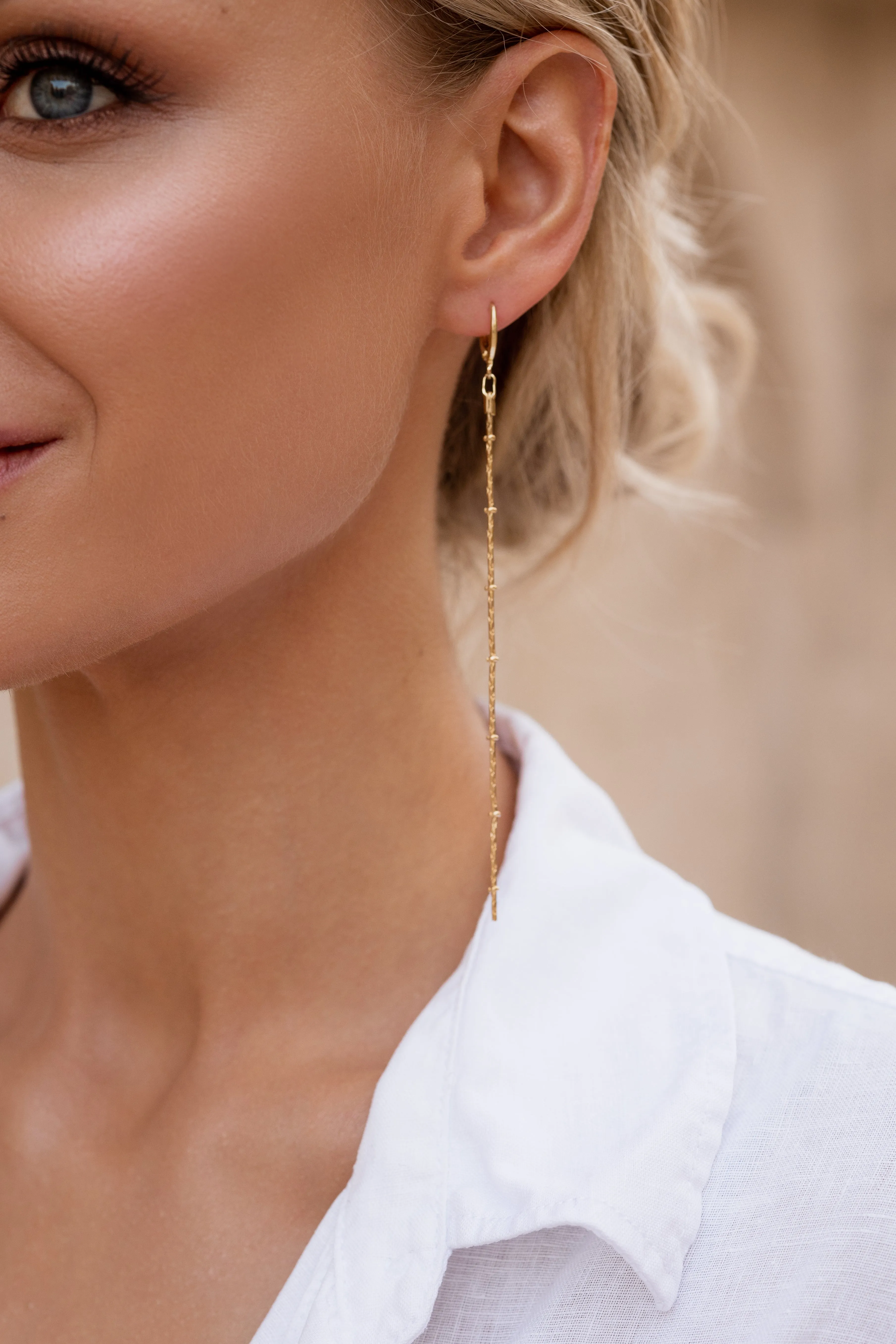 Gold Chain Dangle Earrings