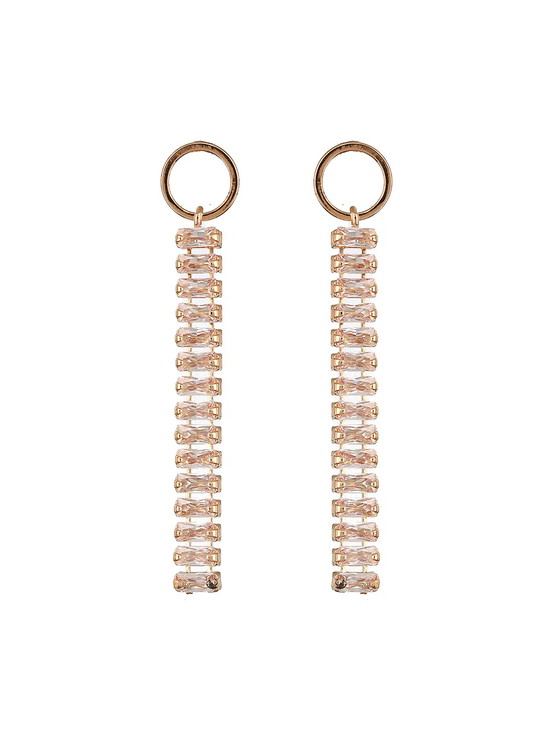 Gold Plated Contemporary Drop Earrings