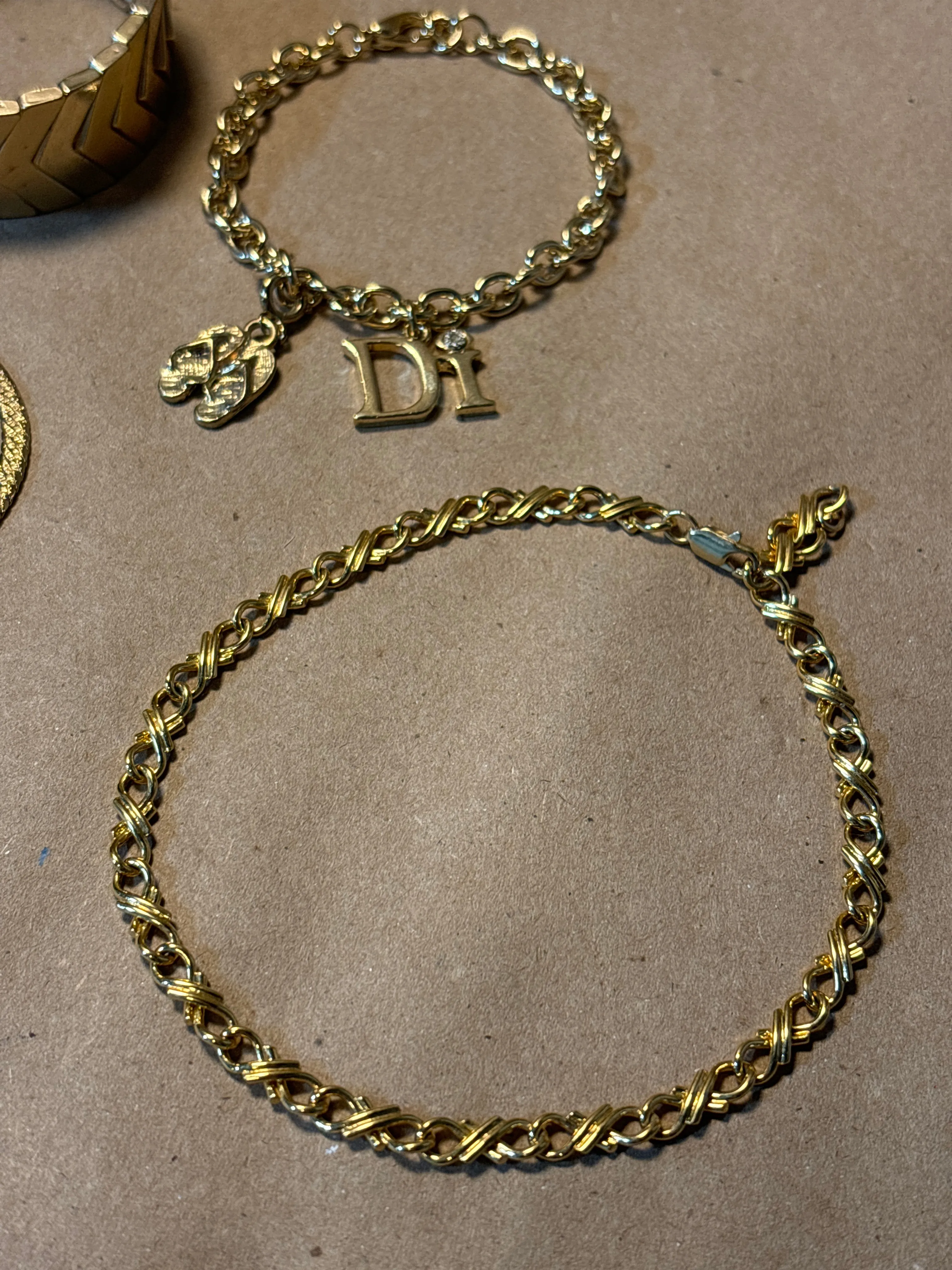 Gold Tone Bracelets/Anklets (5)