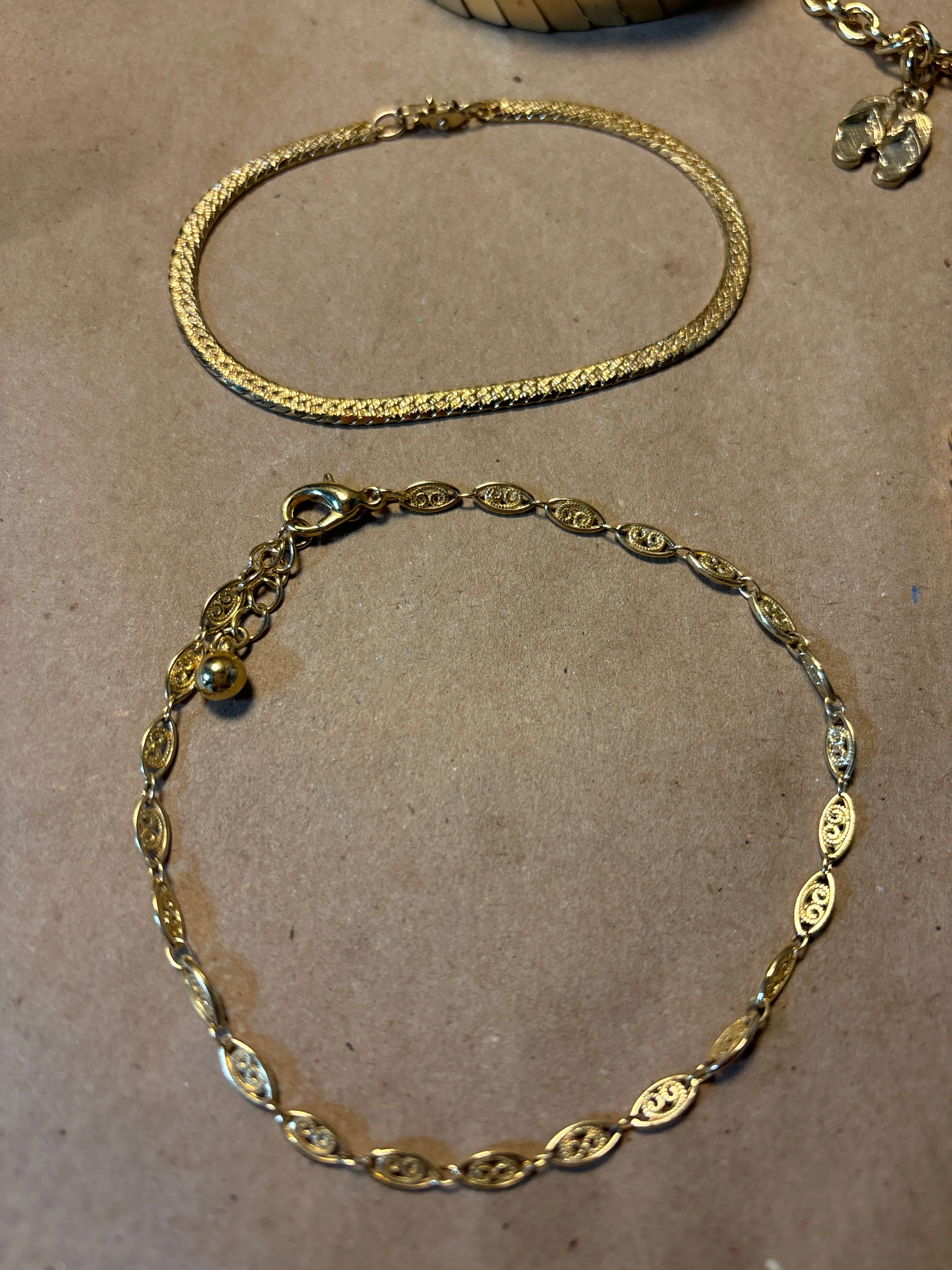 Gold Tone Bracelets/Anklets (5)