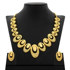 GOLDEN NECKLACE SHORT WITH GOLDEN STUD PGNS42-036, PGST7-041