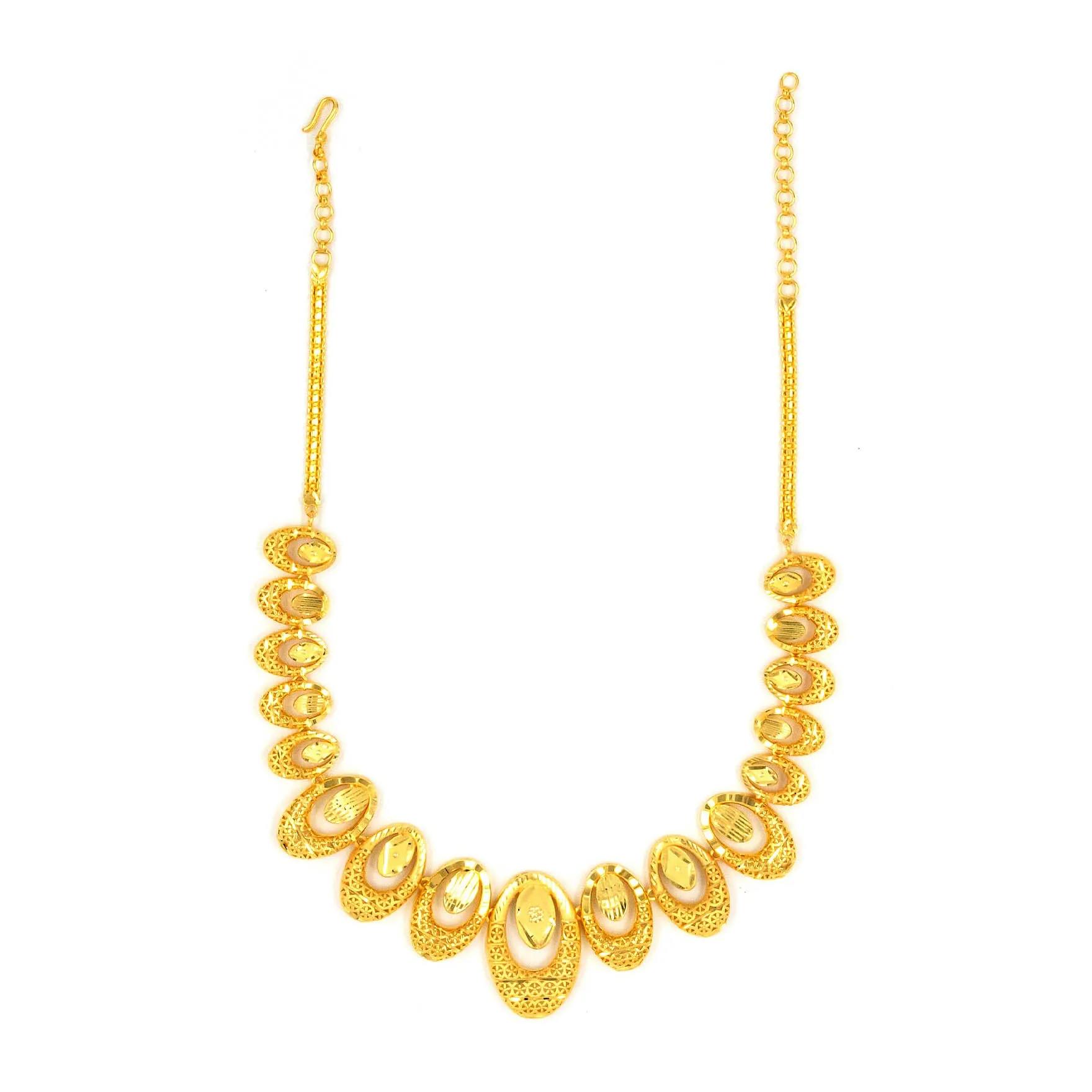 GOLDEN NECKLACE SHORT WITH GOLDEN STUD PGNS42-036, PGST7-041