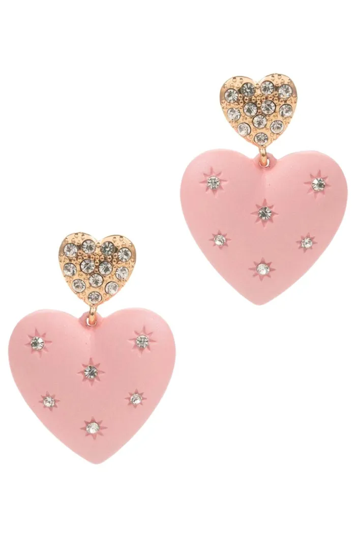 Heart Drop Earrings