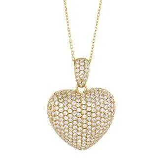 Heart Pave Diamond Pendant