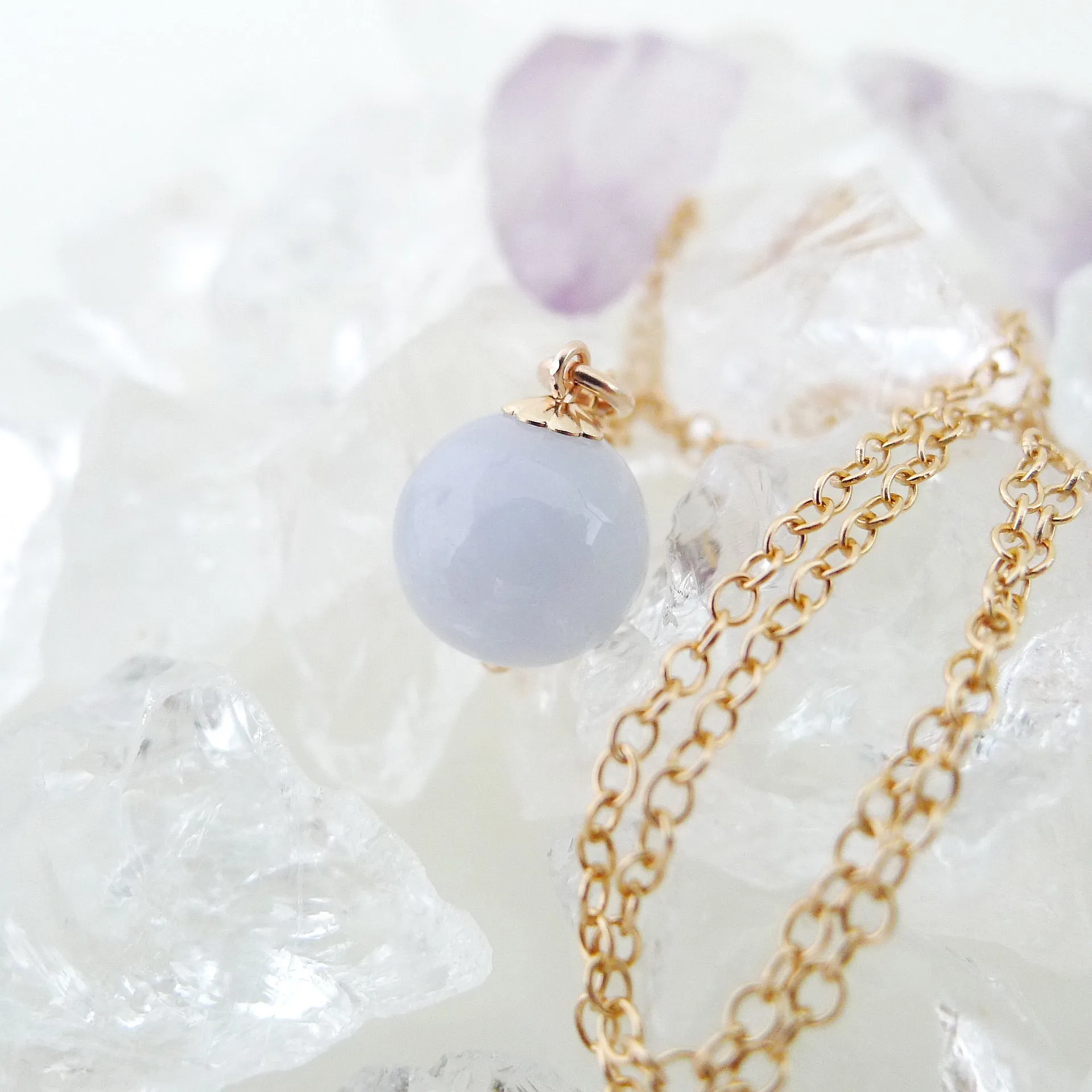 Katie Necklace / Premium Lavender Jade