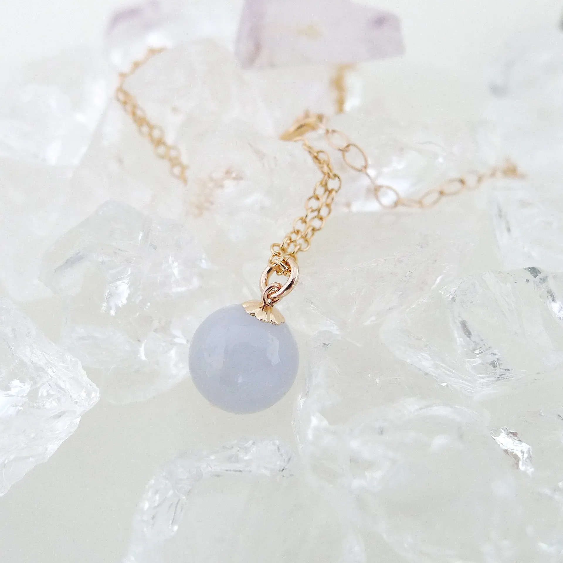 Katie Necklace / Premium Lavender Jade