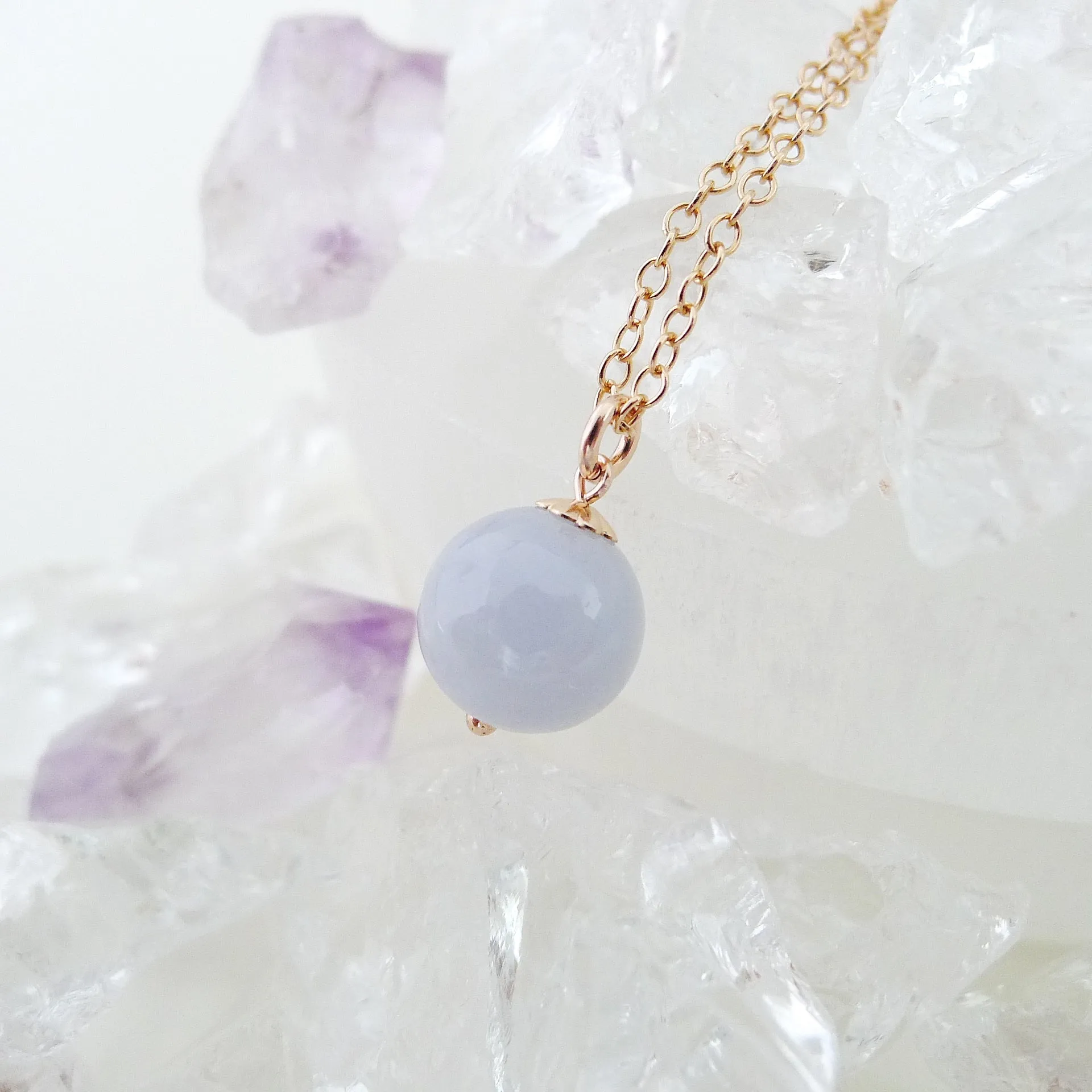 Katie Necklace / Premium Lavender Jade