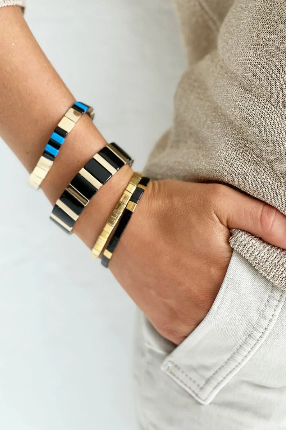 Keys bracelet | Black & Gold