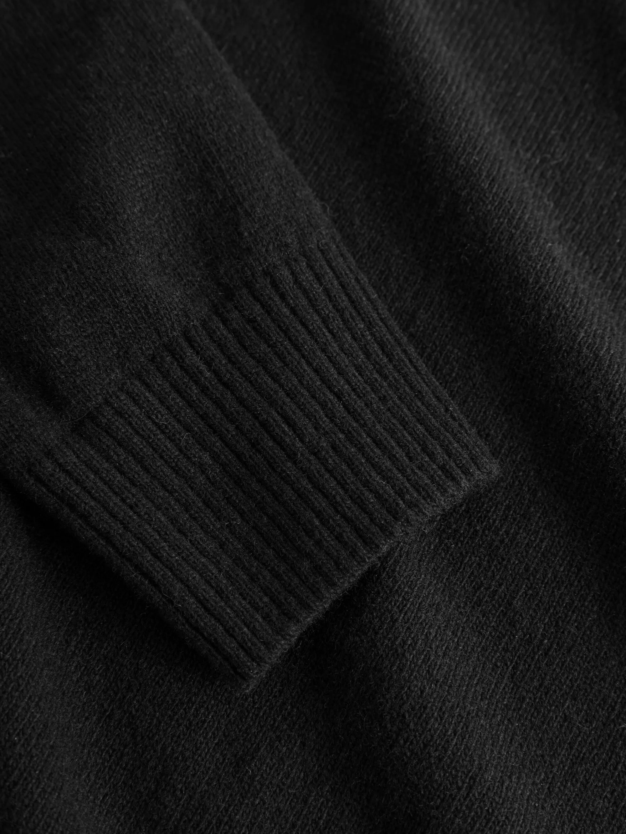 Lambswool crew neck - Black Jet