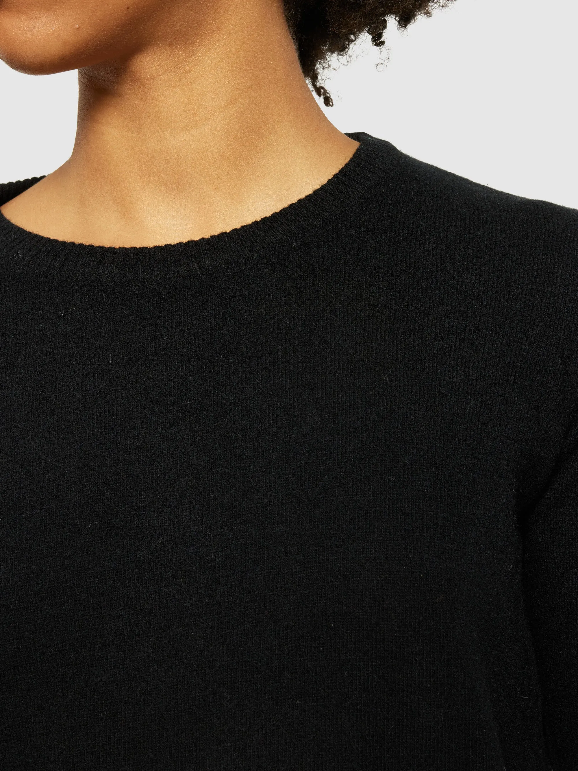 Lambswool crew neck - Black Jet