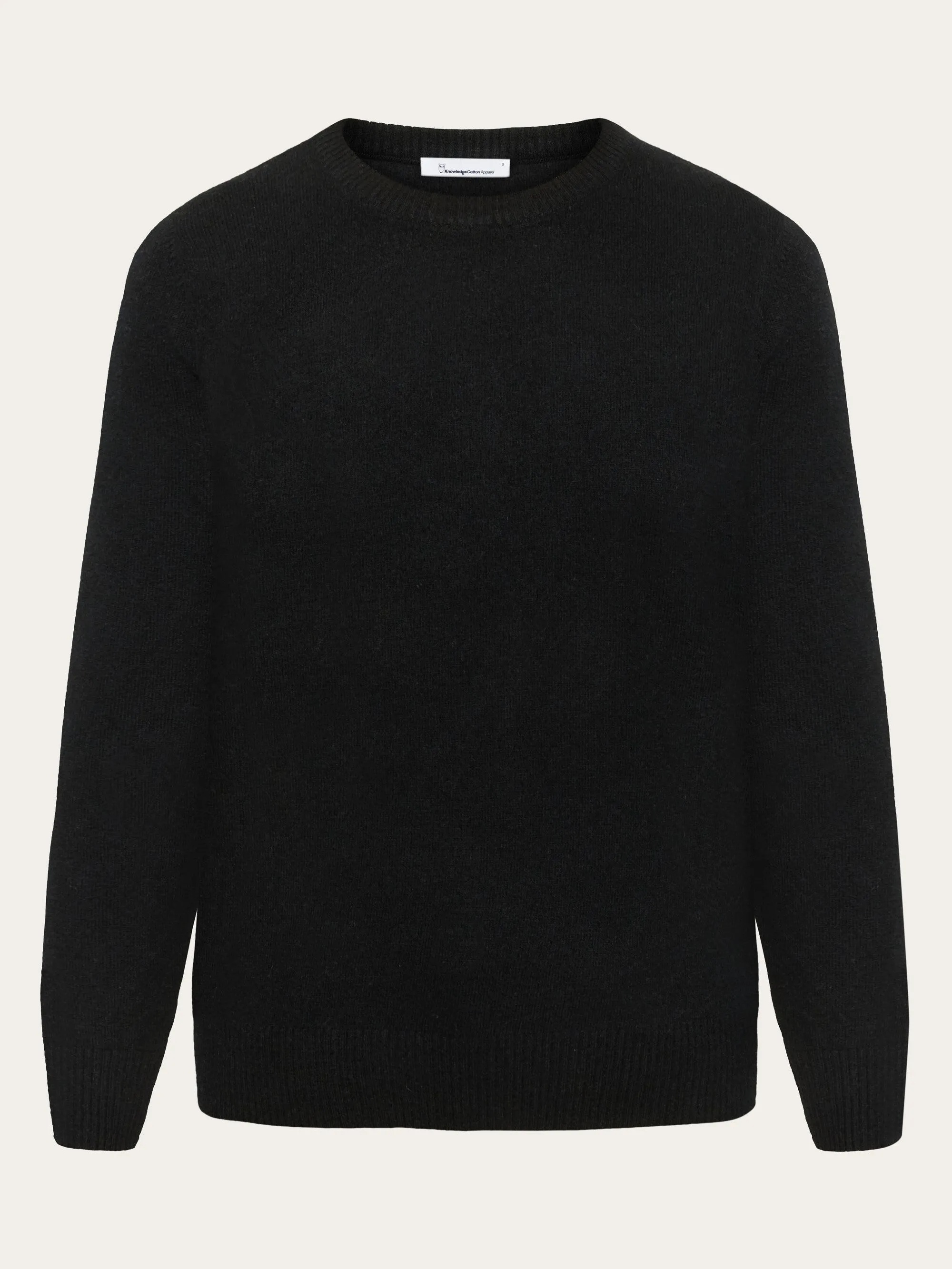 Lambswool crew neck - Black Jet