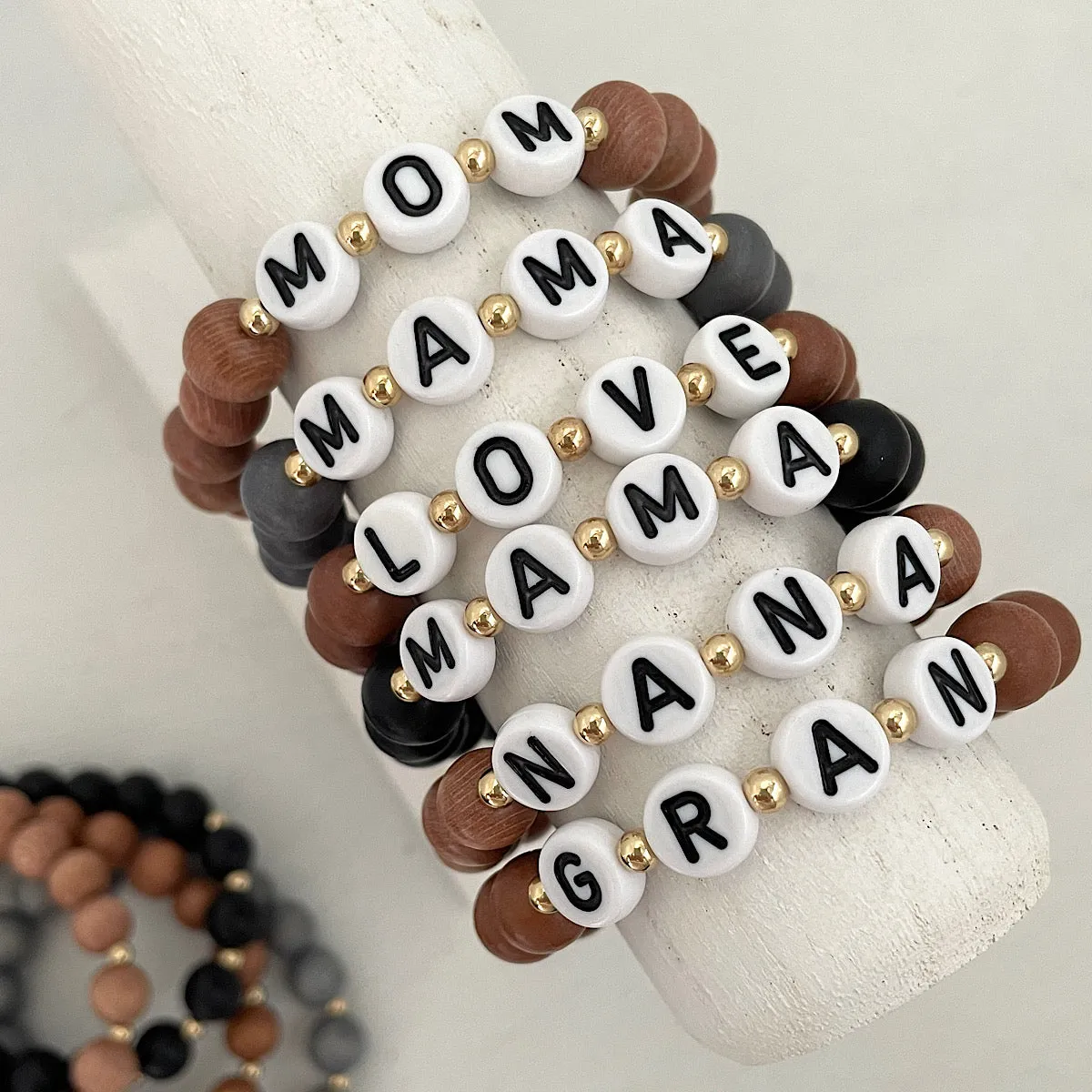 MAMA Boho Bead Bracelet