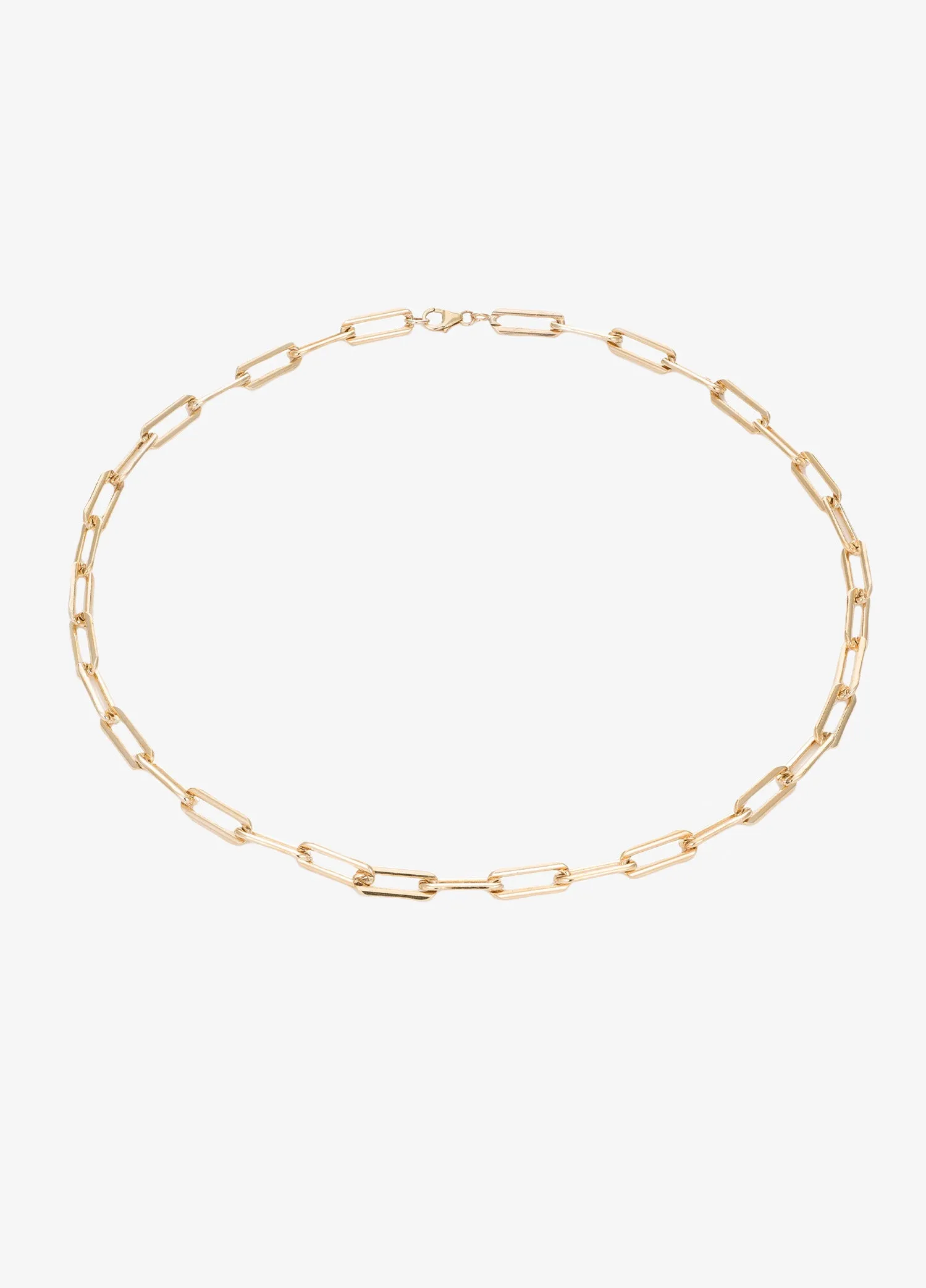 Mara Rectangle Link Chain Choker 14k Gold Filled