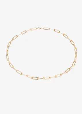 Mara Rectangle Link Chain Choker 14k Gold Filled