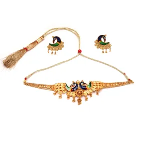 Mayur (Peacock) Choker Necklace Set