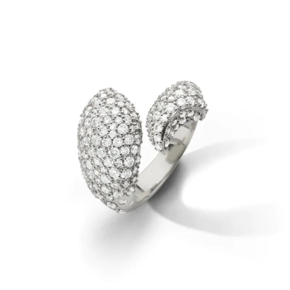 Monica Rich Kosann Perseverance Fish Pave White Sapphire Ring