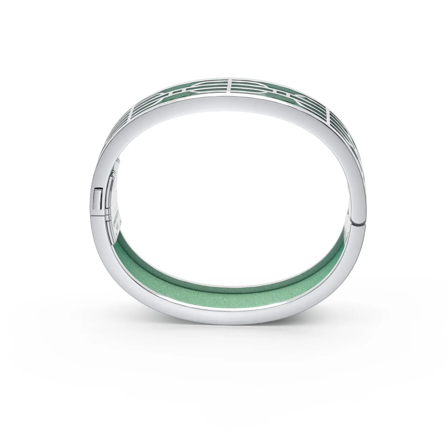 Nanyang Dream Bangle - Palm Tree Green - Sterling Silver