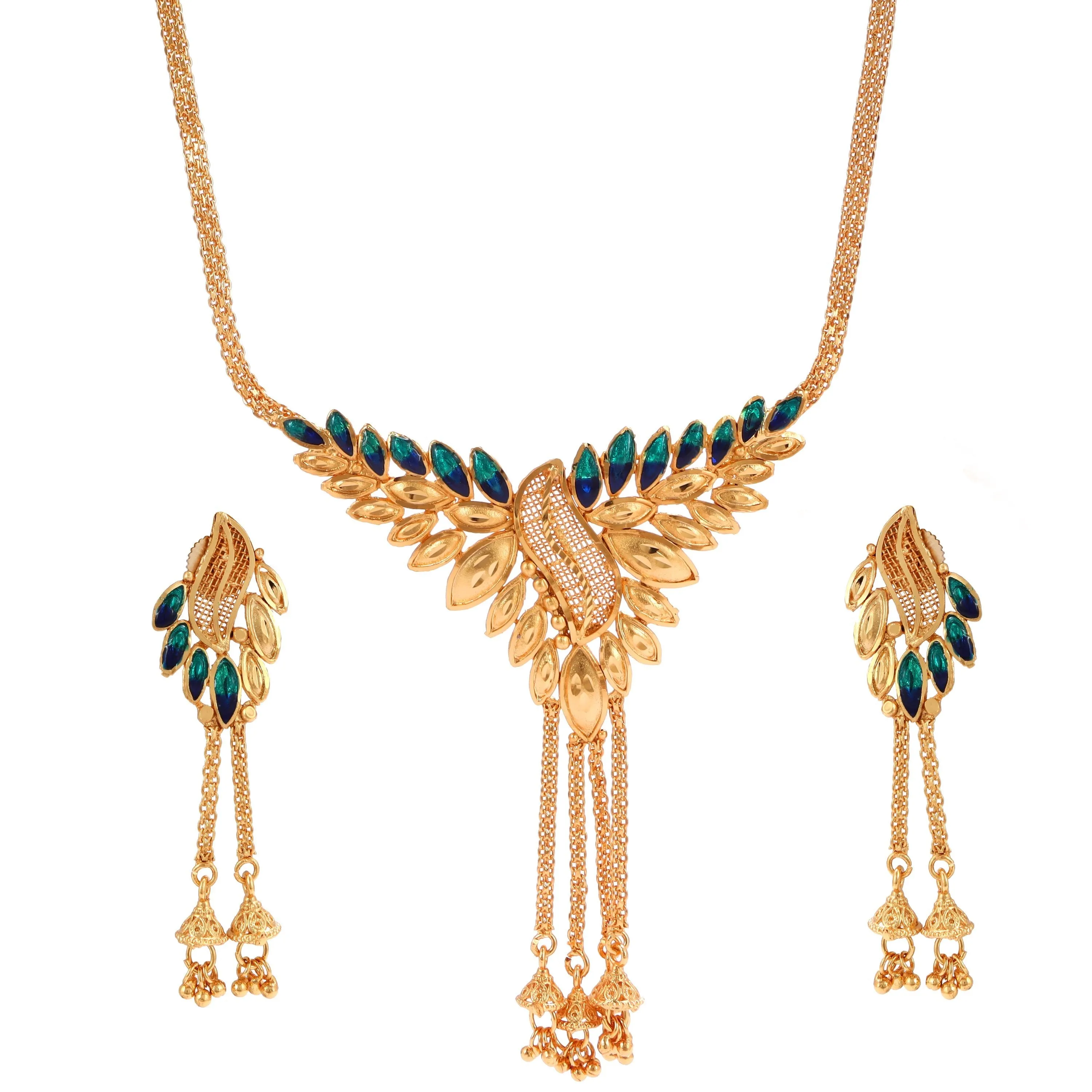 Pallobi With Jhalor - Chain Locket Small Necklace Set