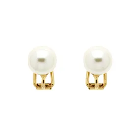 Pearl Stud Clip Earrings