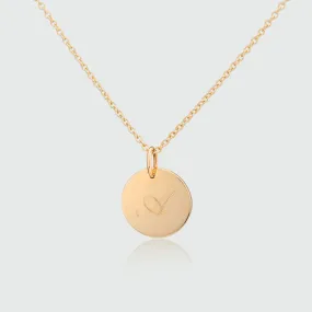 Pembroke 9ct Yellow Gold Small 12mm Disc Pendant